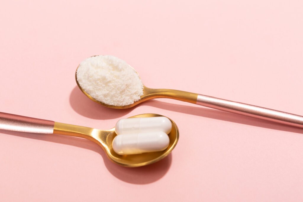 Spoonfuls of daily doses of collagen supplements